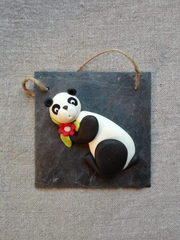 Ardoise PANDA en porcelaine froide