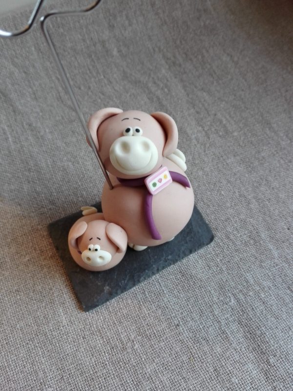 Porte-Photo COCHONS en porcelaine froide – Image 2