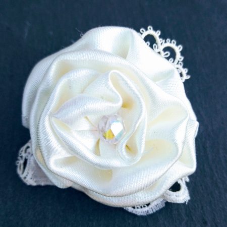 Barrette Fleur blanche